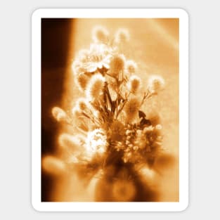 wildflower bouquet, amber Sticker